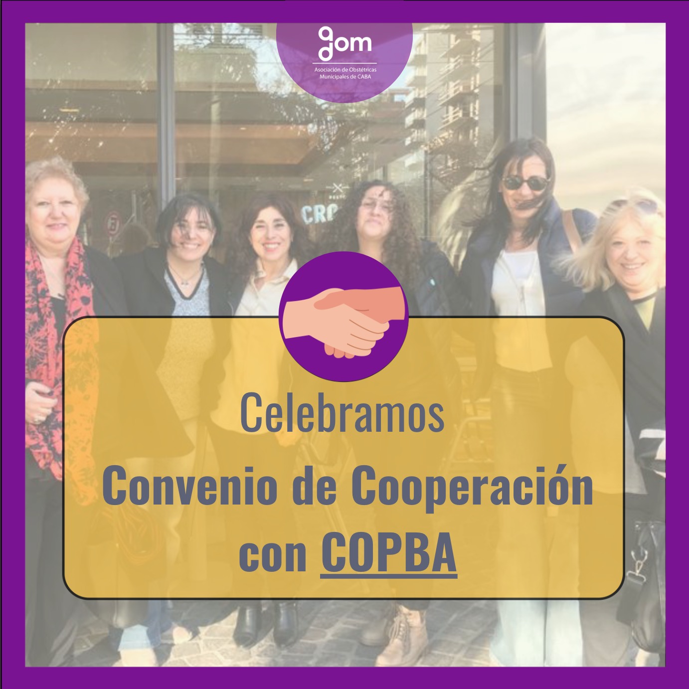 Colegio de Obstétricas de la PBA: Convenio de Cooperación